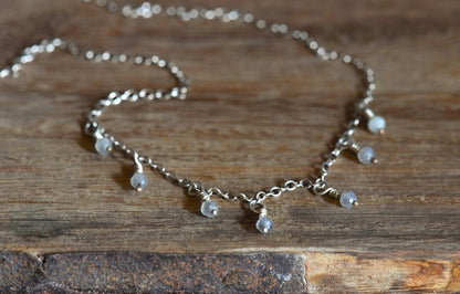 DANGLE LABRADORITE - ketting