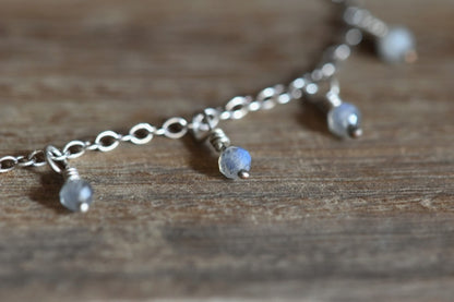 DANGLE LABRADORITE - ketting