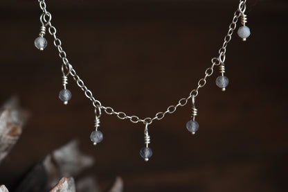 DANGLE LABRADORITE - ketting
